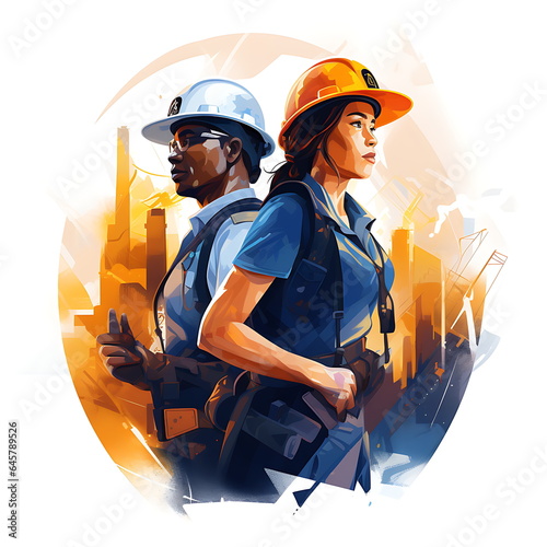 safety regulation concept flat design illustration. Generative AI