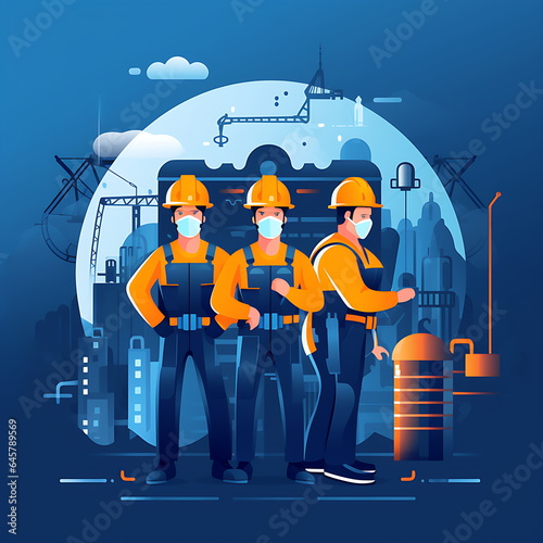 safety regulation concept flat design illustration. Generative AI