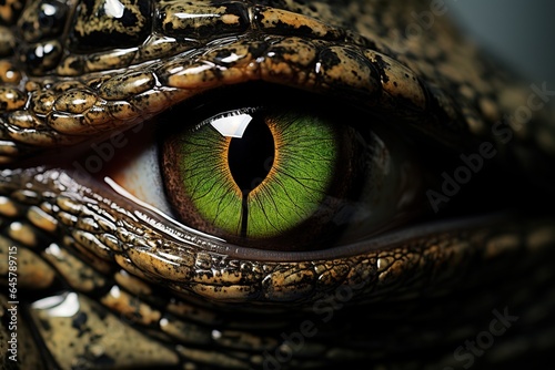 Close-up Reptile Crocodile's Eye