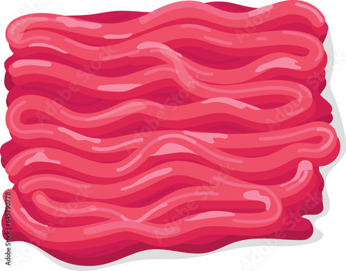 Minced meat cartoon icon. Raw food ingredient