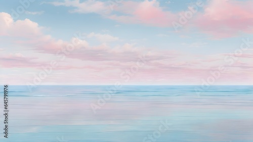 View Of The Sea Horizon And Serene Ocean Sky Background Beach Sky Wallpaper Ocean Horizon Sky Over Ocean Calm Seascape With Sky Ai Generative