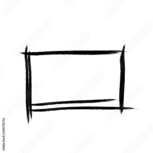 hand drawn rectangle vector. Text box and frames.