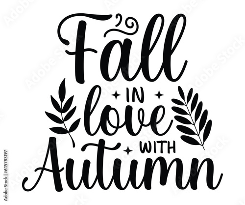 Fall in love with autumn SVG, Pumpkin t-shirt svg, Thanksgiving mama mini, leaves t-shirt, Nuts svg, Happy fall t-shirt, Cut File Cricut, Thanksgiving Svg, Fall vibes svg, Trendy svg, Coffee t-shirt