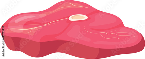 Beef steak cut. Cartoon raw meat icon