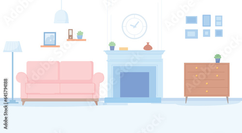Living room interior background with furniture and decoration