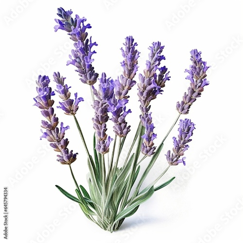 Lavender lavandula white background 