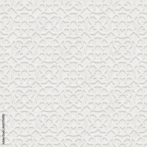 Seamless geometric pattern with light grey background, Vector Illustration