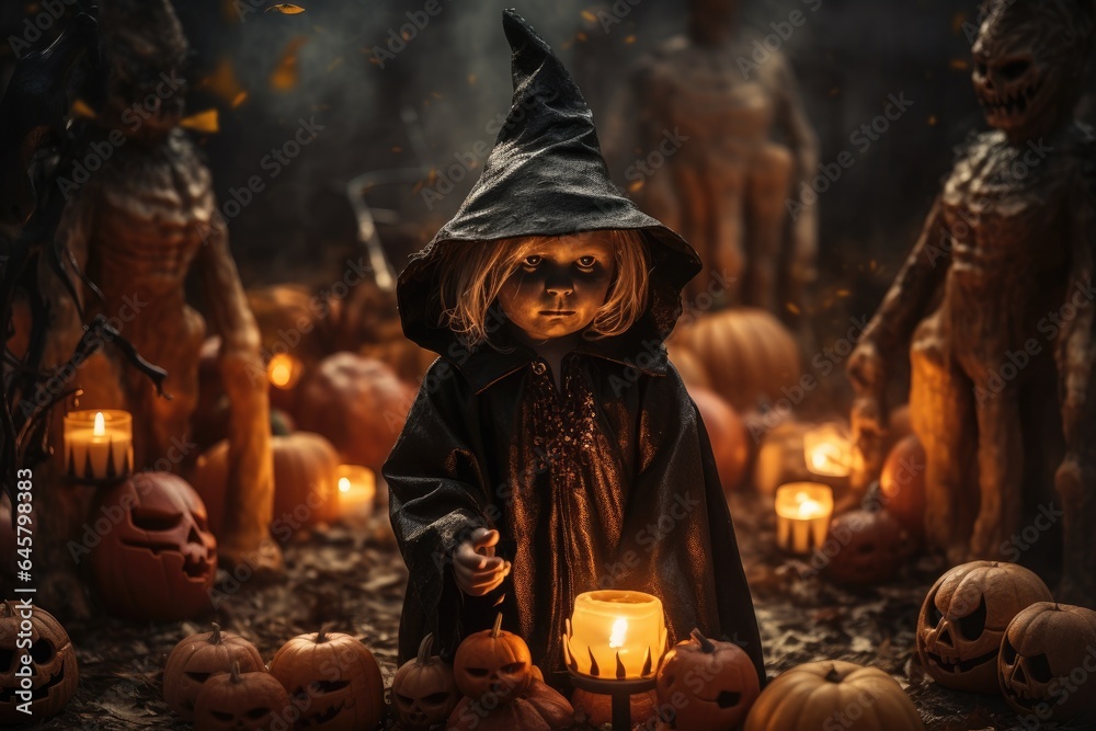 Naklejka premium scary Halloween doll.
