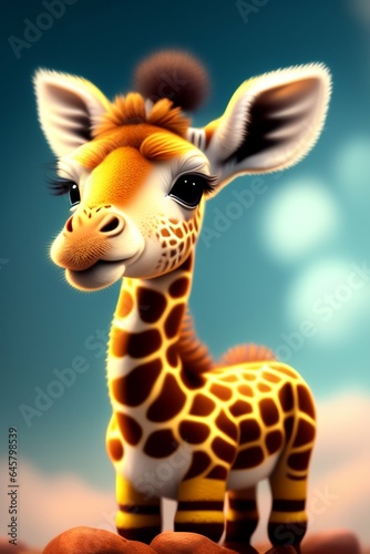 Cute animal giraffe in zoo © Muhammadmobin