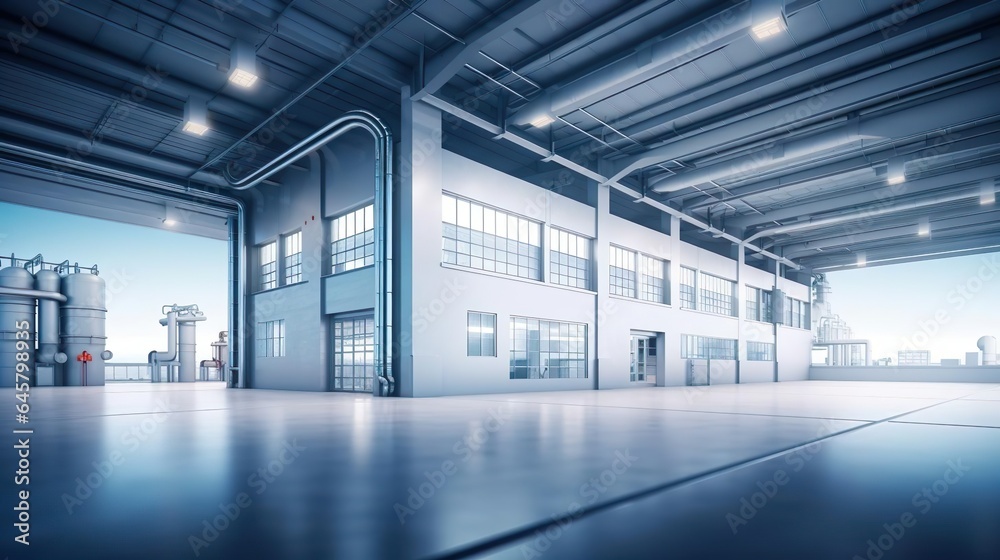Industrial building or modern factory for manufacture Industrial building or modern factory for manufacture