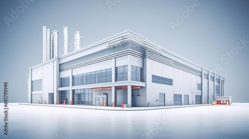 Industrial building or modern factory for manufacture