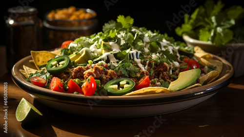 a realsitic food photography stlye photo of a nachos, generative ai
