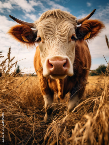 Cow in its Natural Habitat  Wildlife Photography  Generative AI