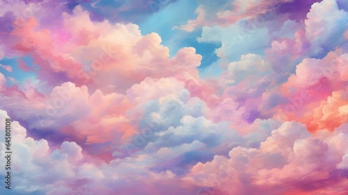 Vibrant And Colorful Cloudy Sky Background Cloudscape With Vibrant Colors Sky Wallpaper Vivid And Vibrant Cloudscape AI Generative