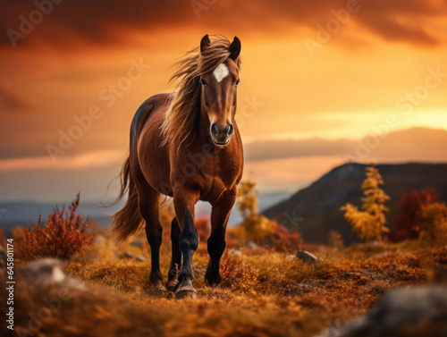 Horse in its Natural Habitat  Wildlife Photography  Generative AI