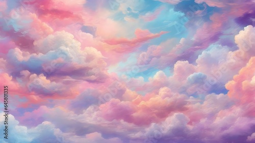 Vibrant And Colorful Cloudy Sky Background Cloudscape With Vibrant Colors Sky Wallpaper Vivid And Vibrant Cloudscape AI Generative