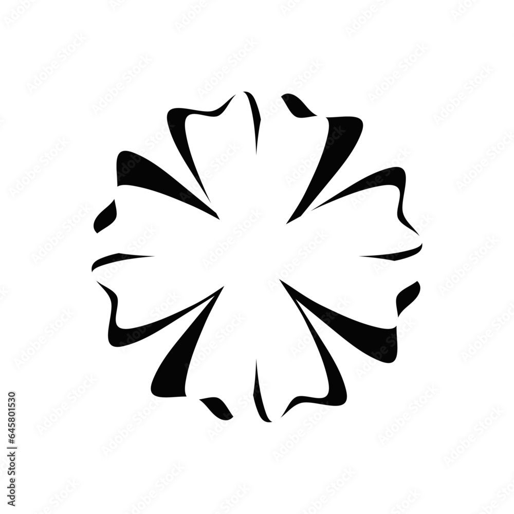 Outline shamrock. Four leaf clover icon. Good luck charm. Happy St. Patrick day. Vector illustration Outline shamrock. Four leaf clover icon. Good luck charm. Happy St. Patrick day. Vector illustration