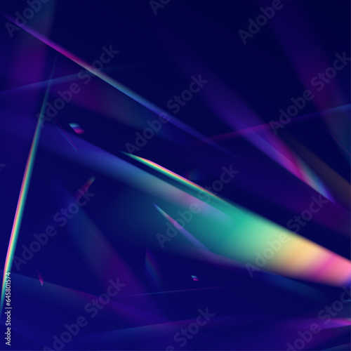 Crystal and jewelry, prism, glare. Rainbow glowing glitter vector set. Defocused abstract multicolored retro film lens flare bokeh analog photo overlay or screen filter effect. 