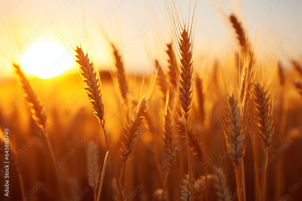 Closeup of grain at sunset Closeup of grain at sunset