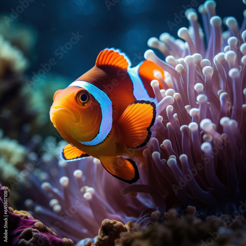Clown Fish in its Natural Habitat  Wildlife Photography  Generative AI
