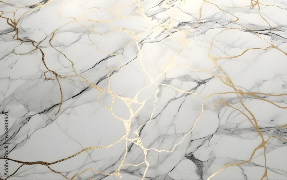 A luxurious background of white marble texture with golden veins, Generative AI A luxurious background of white marble texture with golden veins, Generative AI