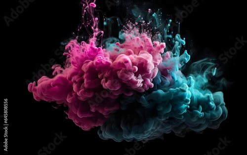A pink and blue vapor wave, Generative AI