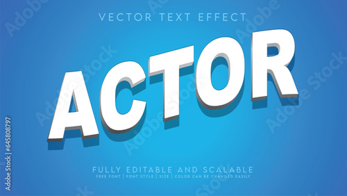 3D Text Effect _Fully Editable and Scalable Vector (Actor)