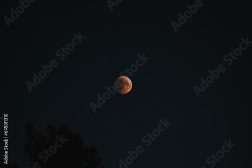 red moon in the sky