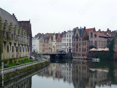 Canal in the old town of Gent, Belgium