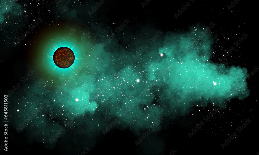 Green Nebula - A nebula is a interstellar complex cloud formation full of star making gasses, matter and plasma.
