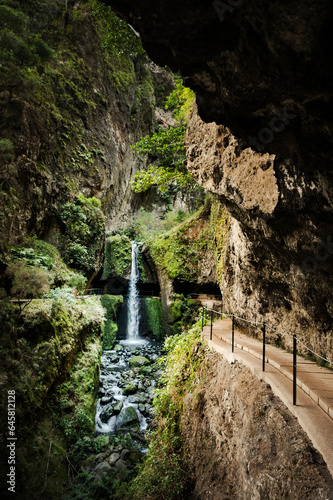 The waterfall of Levada do Moinho in Madeira-