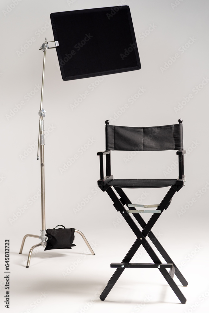 Director chair shot in studio