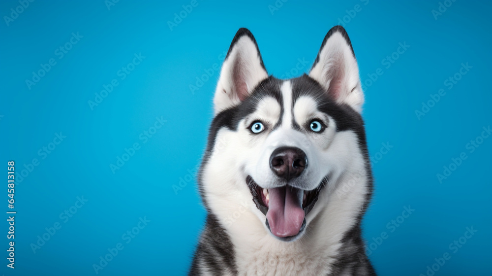 Lovable Husky Dog: Showcase the irresistible appeal of this adorable Husky in your stock photography collection