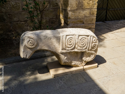 Goat sculpture, Palace of the Shirvanshahs, Baku photo