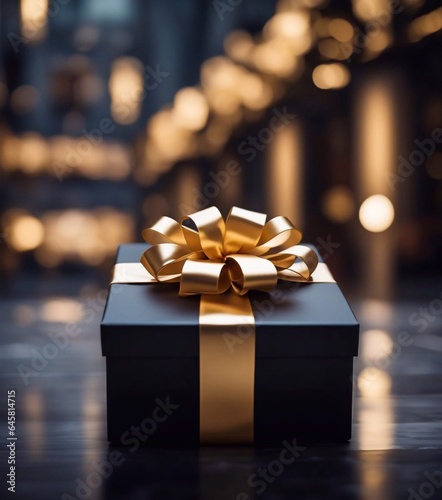 gift boxes in the city Black Friday  Cinematic daylight generative ai illustration art