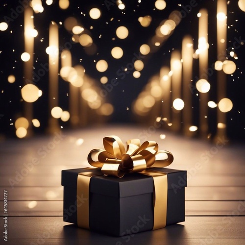 gift boxes in the city Black Friday  Cinematic daylight generative ai illustration art