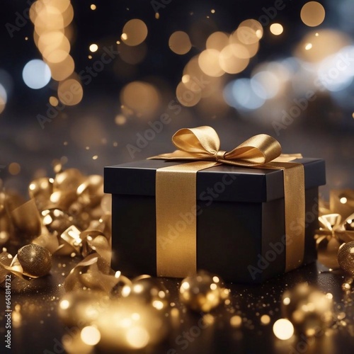 gift boxes in the city Black Friday  Cinematic daylight generative ai illustration art