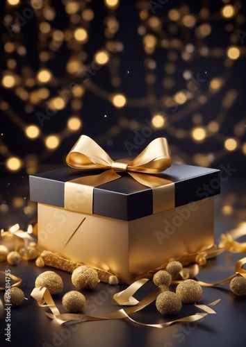 gift boxes in the city Black Friday  Cinematic daylight generative ai illustration art