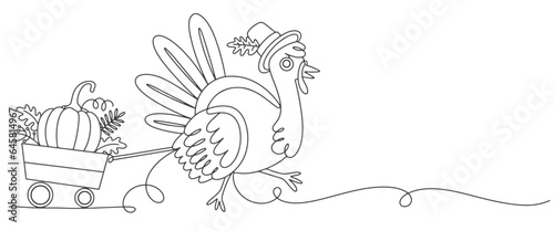 Thanksgiving line art vector illustration, thanksgiving element design