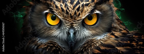 close up of a owl