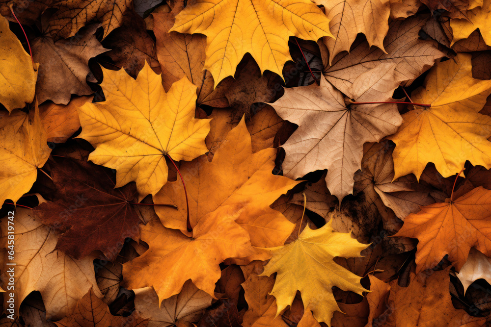 Autumn leaves lying on the floor Autumn leaves lying on the floor