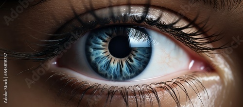 Woman's eye with long eyelashes