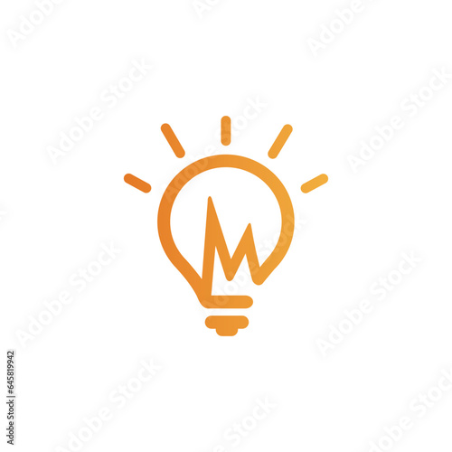 lamp m logo vector