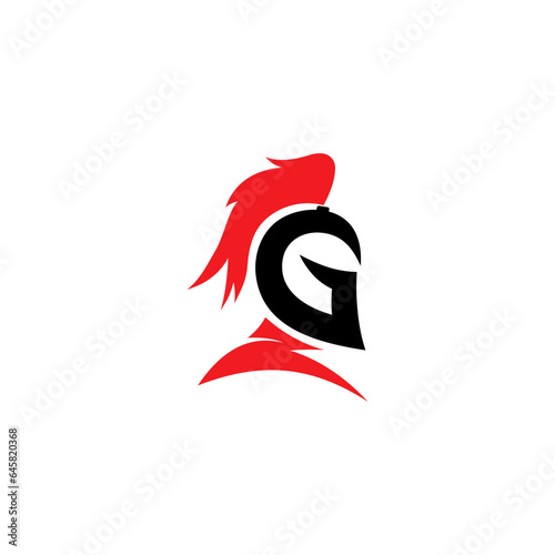 g helmet warrior logo vector