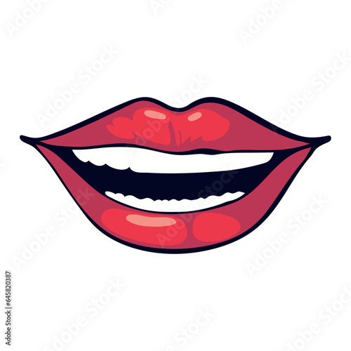 Wallpaper Mural mouth pop art happy Torontodigital.ca