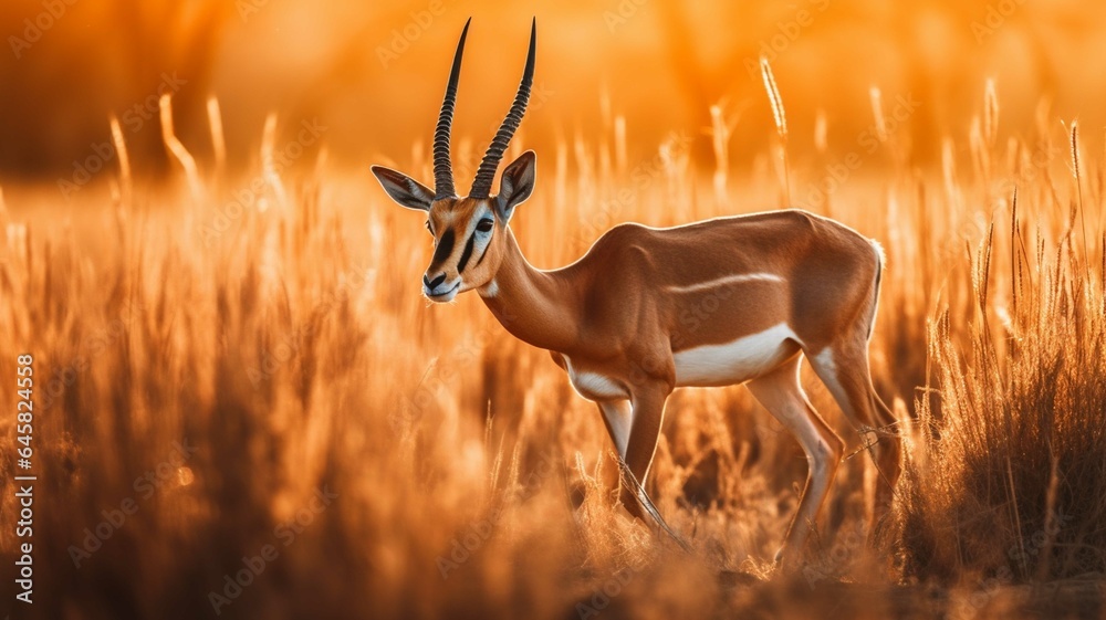 Impala antelope - obrazy, fototapety, plakaty 