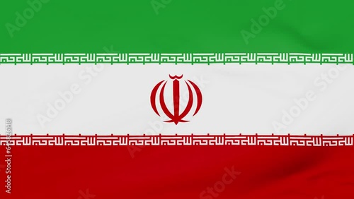 Iran flag waving in wind