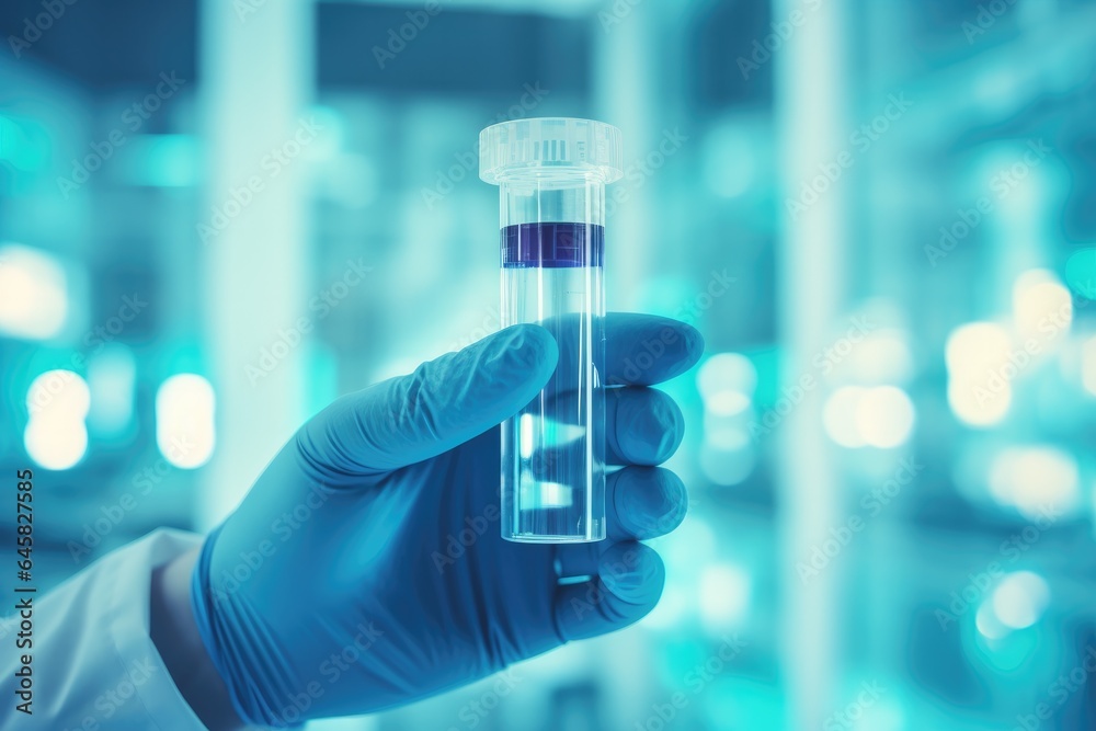 Medical scientists hand holding test tube Medical scientists hand holding test tube