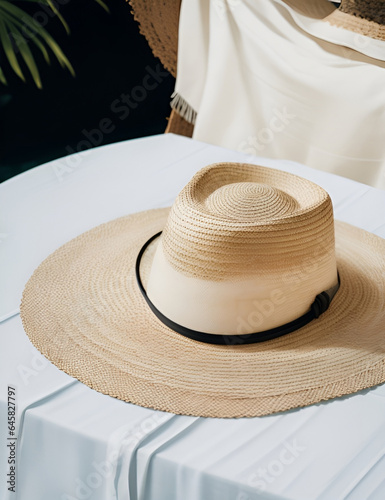 hat on the beach