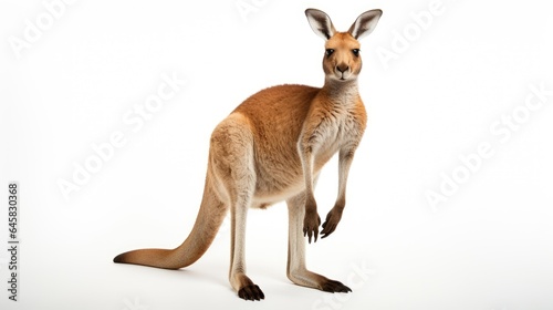 Image of a kangaroo standing on a white background. © kept